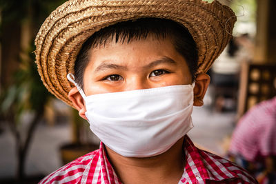 Close-up portrait of boy