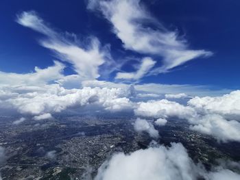 Aerial view of cloudscape against sky