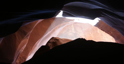 Low angle view of rock formation