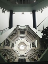 Low angle view of skylight in building