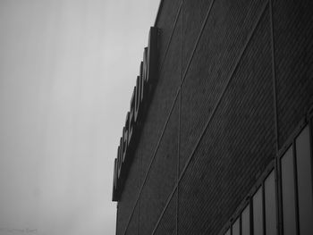 Low angle view of modern building against sky