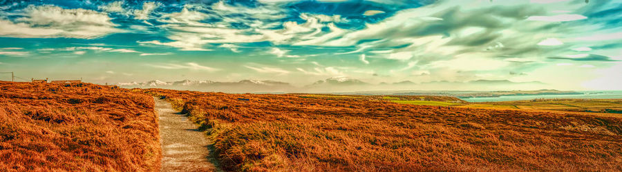 Panoramic view of landscape against sky