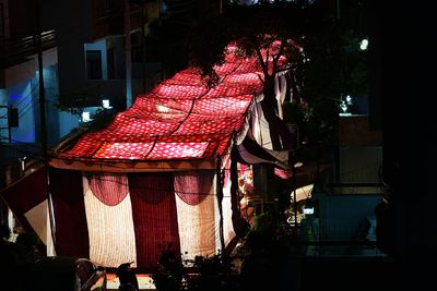 Illuminated built structure at night