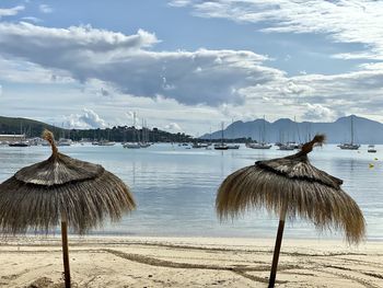 Panoramic view of beach against sky