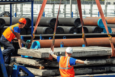 Man working at construction site