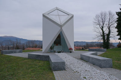 View of cemetery against sky