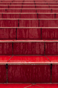 Full frame shot of red brick wall