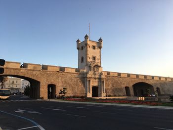 View of historical building against clear sky