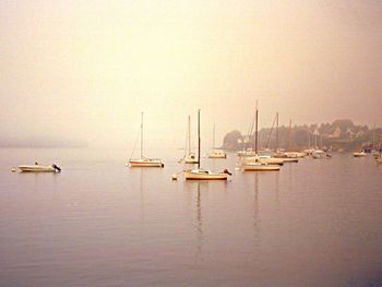 Boats in sea