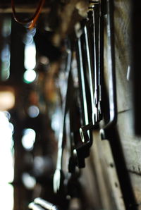 Close-up of machine part