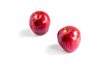 Close-up of apple against white background