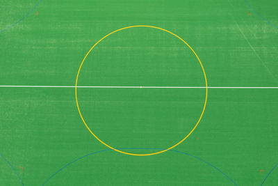 High angle view of green ball