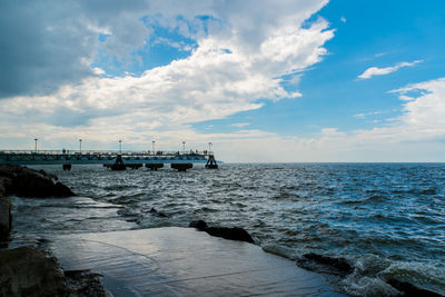 Scenic view of sea against sky