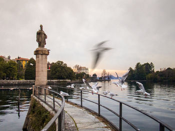 View of river against sky