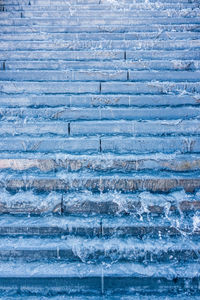 Full fame shot of water on steps