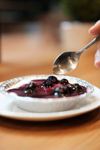 Close-up of ice cream in bowl