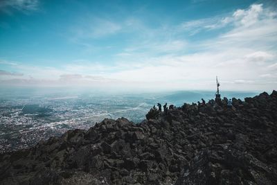 Scenic view of mountain against sky