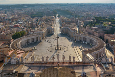 High angle view of buildings in vatican