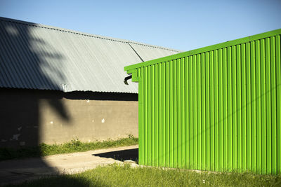 Built structure against sky on sunny day