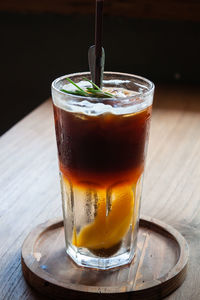 Close-up of drink on table