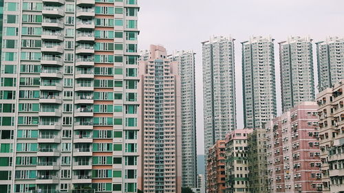 Scenic view of city towers against clear sky