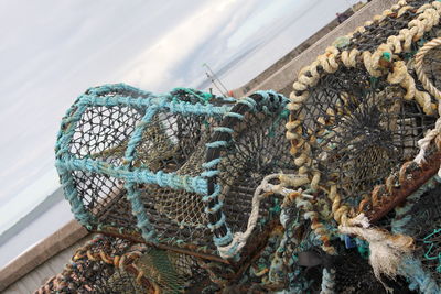 Close-up of fishing net