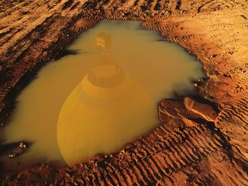 Aerial view of desert