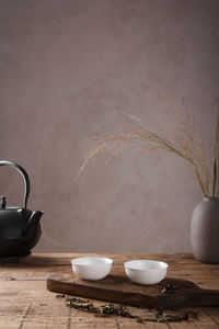 Close-up of food on table