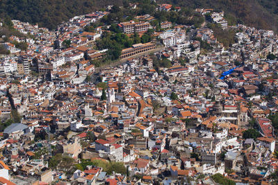 High angle view of townscape