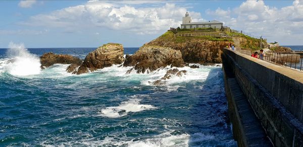 Panoramic view of sea against sky