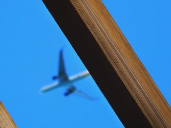 Low angle view of built structure against blue sky