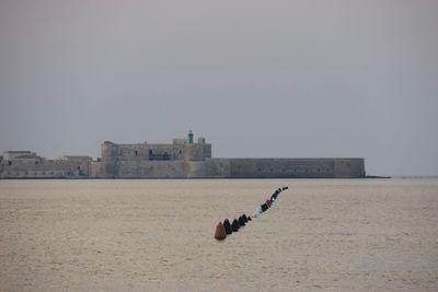 View of building on beach