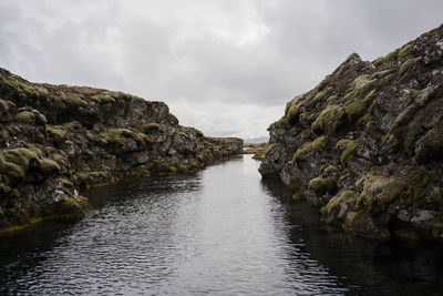 Silfra divide in thingvellir national park