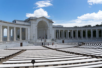 Low angle view of historical building