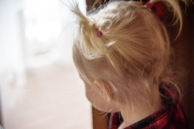 Close-up of toddler girl