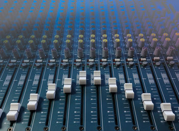 High angle view of piano keys