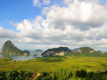 Scenic view of landscape against sky