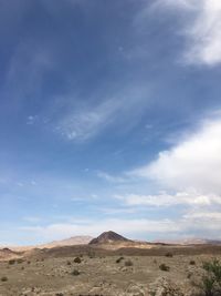 Scenic view of desert against sky