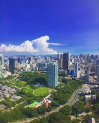 Aerial view of city