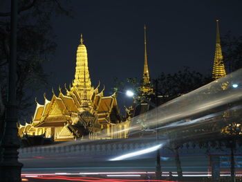 Illuminated city at night