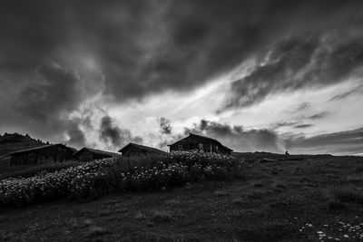 Cloudy sky over landscape