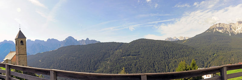 Panoramic view of mountains against sky