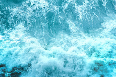 High angle view of water splashing in swimming pool