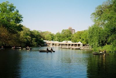 Scenic view of river against clear sky