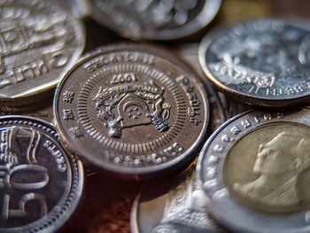 Full frame shot of coins