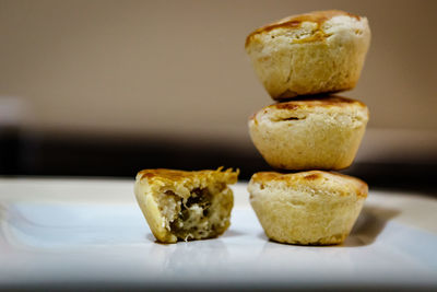 Close-up of bread on table
