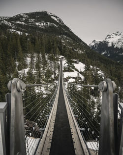 Bridge against sky during winter