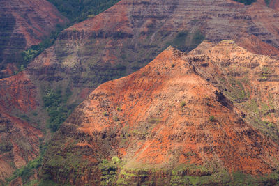 High angle view of rock formations