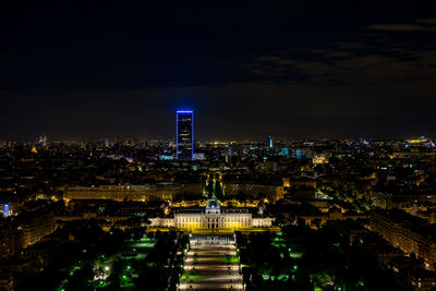 Illuminated city at night