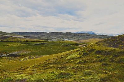 Scenic view of landscape against sky